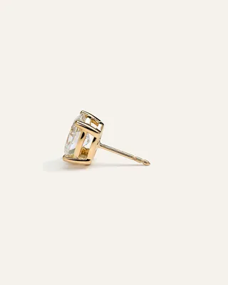 Quince Quince | Women's 14K Gold Lab Grown Diamond Oval Solitaire Studs in Yellow Gold — Women Spring white Accessories
