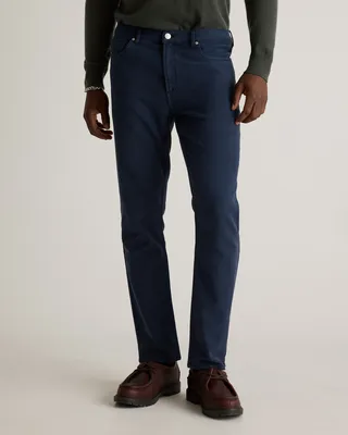 Quince Quince | Men's French Terry 5-Pocket Pants Slim in Deep Navy — Men Winter navy Joggers & Sweatpants