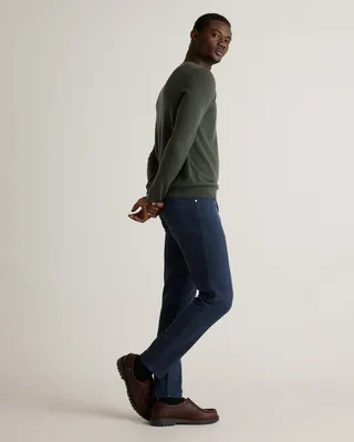 Quince Quince | Men's French Terry 5-Pocket Pants Slim in Deep Navy — Men Winter navy Joggers & Sweatpants
