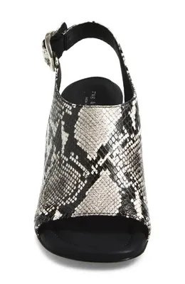 rag & bone rag & bone Gigi Slingback Sandal in Black/White Snake — Women Winter black Shoes
