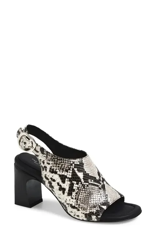 rag & bone rag & bone Gigi Slingback Sandal in Black/White Snake — Women Winter black Shoes