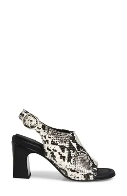 rag & bone rag & bone Gigi Slingback Sandal in Black/White Snake — Women Winter black Shoes
