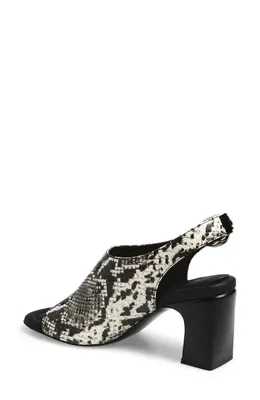 rag & bone rag & bone Gigi Slingback Sandal in Black/White Snake — Women Winter black Shoes