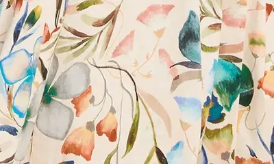 NIC+ZOE NIC+ZOE Chloe Pressed Flowers Sleeveless A-Line Dress in Neutral Multi — Women Spring ivory Dresses