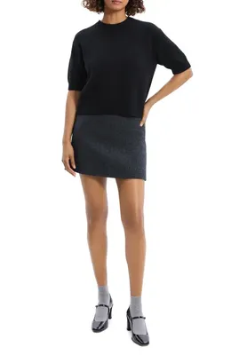 Theory Theory Short Sleeve Cashmere Sweater in Black — Women Winter black Sweaters & Knits