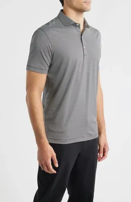 johnnie-O johnnie-O Lyndon Classic Fit Polo in Black Seal — Men Summer grey Tops