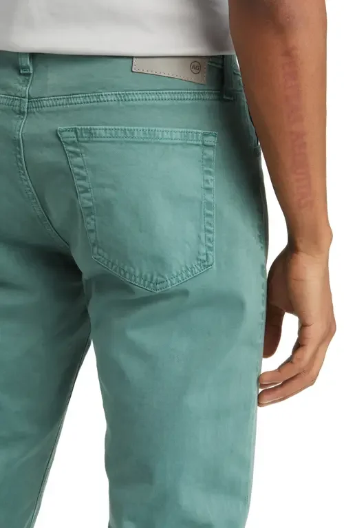 AG AG Tellis Stretch Sateen Modern Slim Pants in Sulfur Kelp Forest — Men Summer grey Pants