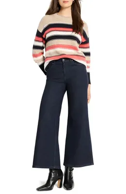 NIC+ZOE NIC+ZOE Nep Stripe Cotton Blend Sweater in Red Multi — Women Autumn red Tops