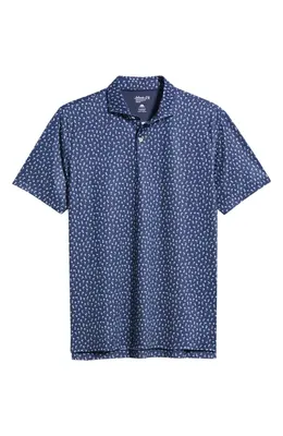 johnnie-O johnnie-O Pop Tails Cocktail Print Performance Jersey Polo in Navy — Men Winter navy Tops