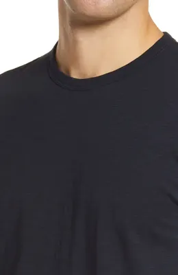 Theory Theory Essential in Cosmos Slub Cotton Tee in Eclipse — Men Winter black Tops