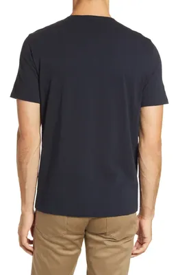 Theory Theory Essential in Cosmos Slub Cotton Tee in Eclipse — Men Winter black Tops
