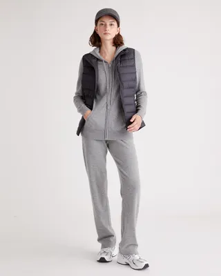 Quince Quince | Women's Lightweight Down Packable Puffer Vest in Black — Women Winter black Vests
