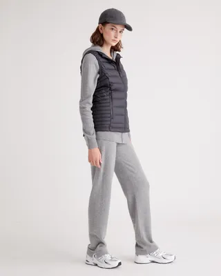Quince Quince | Women's Lightweight Down Packable Puffer Vest in Black — Women Winter black Vests
