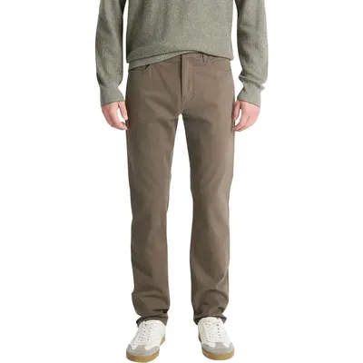 Vince Vince Dylan Slim Fit Peached Stretch Cotton Pants in Frog — Men Autumn green Pants