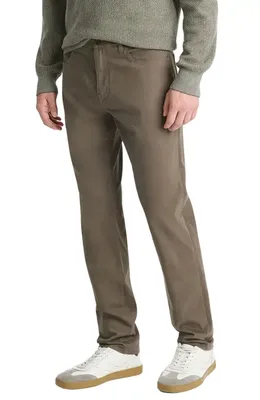 Vince Vince Dylan Slim Fit Peached Stretch Cotton Pants in Frog — Men Autumn green Pants