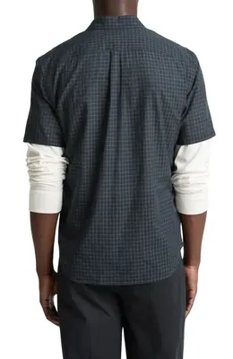 Vince Vince Cortland Plaid Short Sleeve Button-Down Shirt in Coastal Combo — Men Summer navy Tops