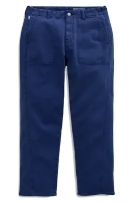 AG AG Analeigh High Waist Ankle Straight Leg Twill Pants in Sulfur Pacific Navy — Women Winter navy Pants