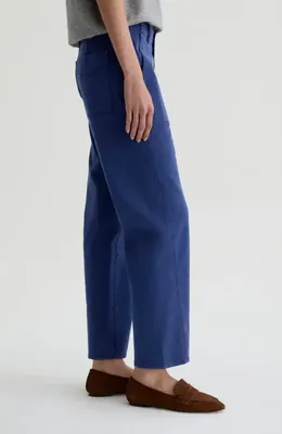 AG AG Analeigh High Waist Ankle Straight Leg Twill Pants in Sulfur Pacific Navy — Women Winter navy Pants