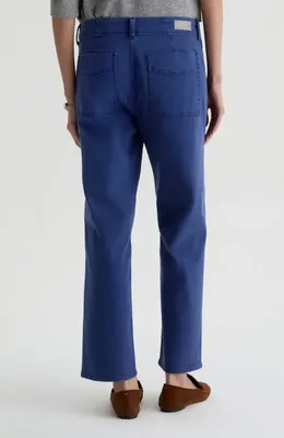 AG AG Analeigh High Waist Ankle Straight Leg Twill Pants in Sulfur Pacific Navy — Women Winter navy Pants