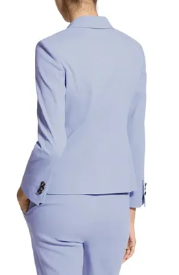Theory Theory Shrunken Linen Blend Jacket in Lavender Glow — Women Summer silver Outerwear