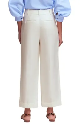 Boden Boden Chiswick Crop Linen Pants in Ivory — Women Winter ivory Pants