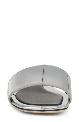 Vince Vince Valeria Slide Sandal in Silver — Women Winter white Shoes
