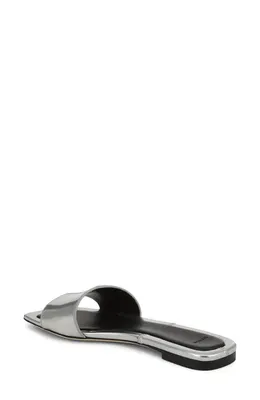 Vince Vince Valeria Slide Sandal in Silver — Women Winter white Shoes