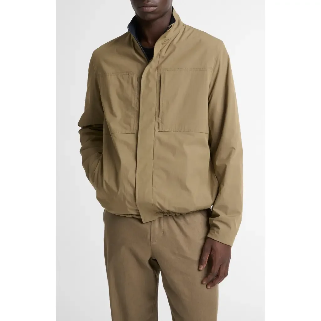 Vince Vince Reversible Zip Jacket in Coastal/kalamata — Men Autumn beige Outerwear