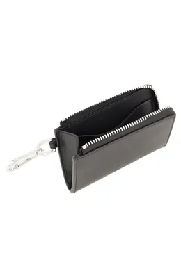 Vince Vince Zip Top Leather Card Case in Black — Women Winter black Accessories