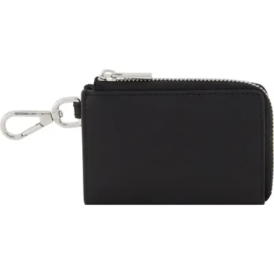 Vince Vince Zip Top Leather Card Case in Black — Women Winter black Accessories