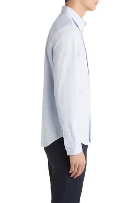Theory Theory Sylvain ND Structure Knit Button-Up Shirt in Olympic - Yjy — Men Winter white Tops