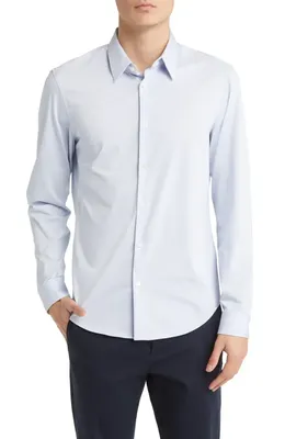 Theory Theory Sylvain ND Structure Knit Button-Up Shirt in Olympic - Yjy — Men Winter white Tops