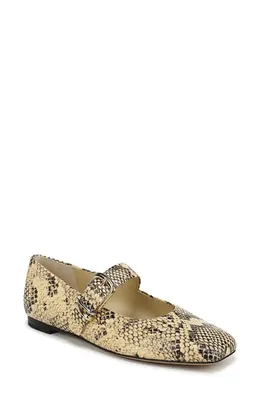 Vince Vince Daniela Mary Jane Flat in Cashew Snake — Women Autumn khaki Shoes