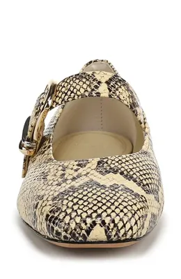 Vince Vince Daniela Mary Jane Flat in Cashew Snake — Women Autumn khaki Shoes