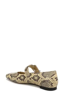 Vince Vince Daniela Mary Jane Flat in Cashew Snake — Women Autumn khaki Shoes