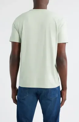 AG AG Bryce Crewneck T-Shirt in Lime Zest — Men Spring ivory Tops