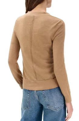 rag & bone rag & bone Adeline Cashmere Cardigan in Camel — Women Autumn camel Sweaters & Knits