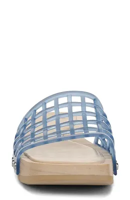 Vince Vince Barbara Jelly Slide Sandal in Surfblue — Women Summer grey Shoes