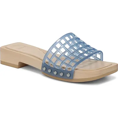 Vince Vince Barbara Jelly Slide Sandal in Surfblue — Women Summer grey Shoes