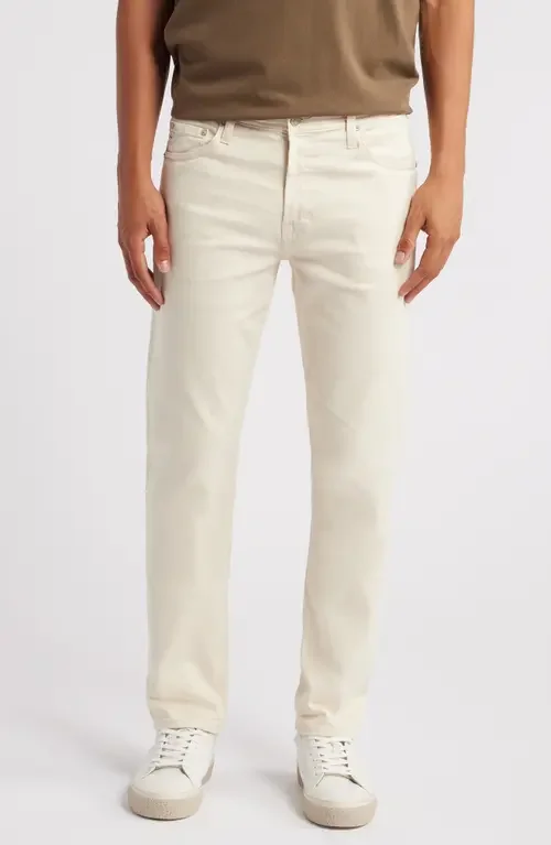 AG AG Everett Slim Straight Leg Jeans in 1 Year Ivory Cream — Men Spring white Pants