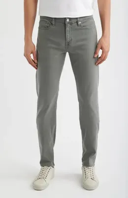 FRAME FRAME L'Homme Slim Fit Five-Pocket Twill Pants in Dusty Emerald — Men Autumn grey Pants