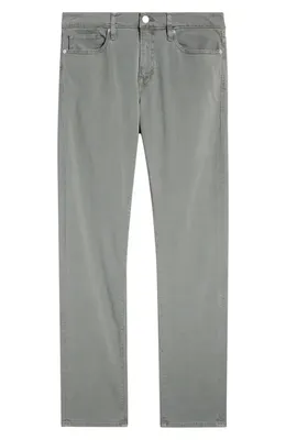 FRAME FRAME L'Homme Slim Fit Five-Pocket Twill Pants in Dusty Emerald — Men Autumn grey Pants