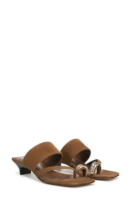 Vince Vince Stacy Toe Loop Sandal in Elmwood — Women Autumn brown Shoes