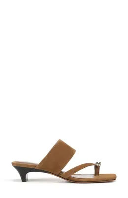 Vince Vince Stacy Toe Loop Sandal in Elmwood — Women Autumn brown Shoes