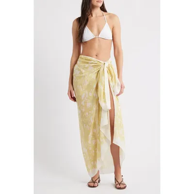 rag & bone rag & bone Sally Sarong in Yellow — Women Spring ivory Accessories