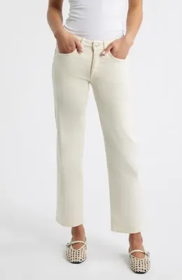 rag & bone rag & bone Harlow Low Rise Ankle Straight Leg Jeans in Ecru — Women Spring white Pants