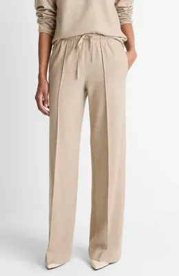 Vince Vince Wide Leg Wool Blend Pants in Marzipan — Women Autumn beige Trousers & Chinos