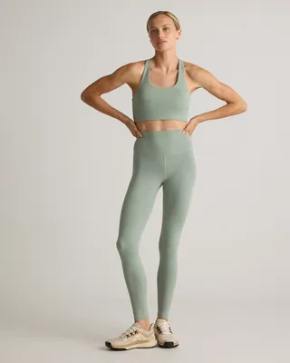 Quince Quince | Women's Ultra-Form High-Rise Legging in Aloe — Women Summer silver Athletic Pants
