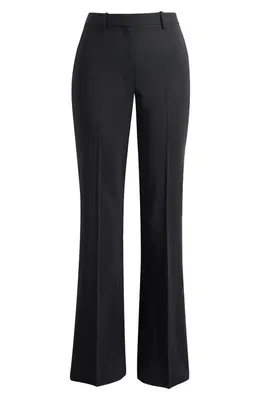 Theory Theory Stretch Wool Trousers in Black — Women Winter black Pants