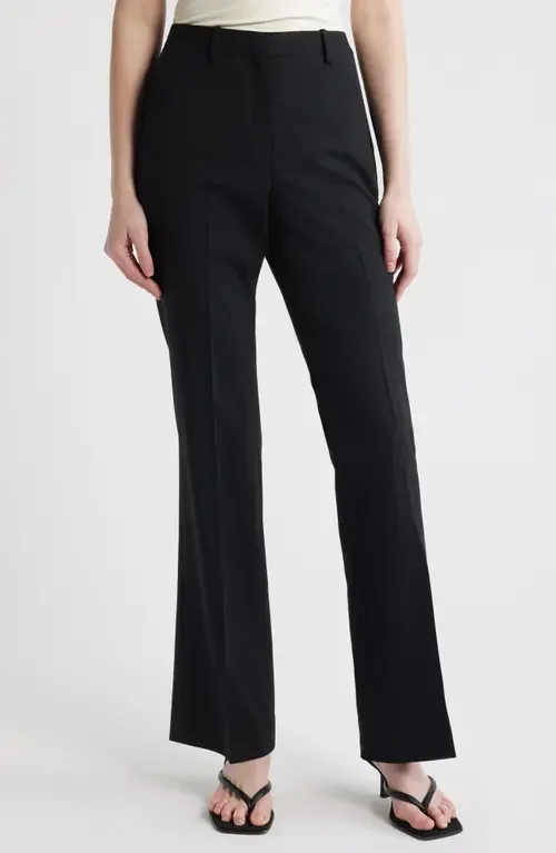 Theory Theory Stretch Wool Trousers in Black — Women Winter black Pants